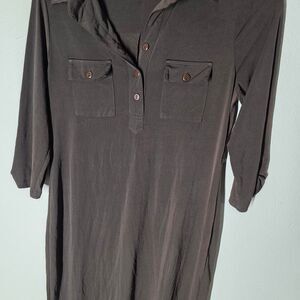 Enfocus-studio Women's Brown and Grey Dress